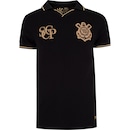 Camisa Polo do Corinthians Gold Retilinea Coimbra Masculina - Foto 1