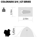 Barraca de Camping Nautika Iglu Colorado GT com Sobreteto Completo - 3/4 Pessoas - Foto 6