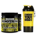 Pré-Treino Iridium Labs Minotauro - Laranja - 300g - 2 Potes + Coqueteleira com 3 Compar - 500ml - Foto 1