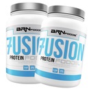 Kit BRN Foods 2x Whey Protein Fusion Morango - 900g - Foto 1