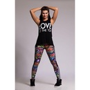 Calça Legging Angê Sublimada Urban Graph - Feminina - Foto 2