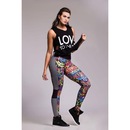 Calça Legging Angê Sublimada Urban Graph - Feminina - Foto 4