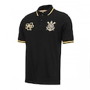 Camisa Polo do Corinthians Retrô Gol Ouro - Masculina - Foto 1