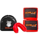 Kit Gorilla Muay-Thai Bandagem Elástica + Protetor Bucal - Adulto - Foto 1