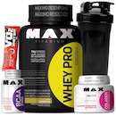 Whey Pro Concentrado Max Titanium -1kg + BCAA 2400 + Colágeno -100caps + Copo Wey - Foto 1