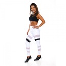 Calça Legging Miss Blessed Recortes Tule - Feminina - Foto 2