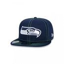 Boné Aba Reta New Era 9Fifty On-Field Coleção Sideline Nfl Seattle Seahawks - Snapback - Adulto - Foto 2