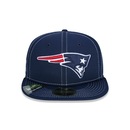 Boné Aba Reta New Era 59FIFTY NFL New England Patriots On-Field Coleção Sideline - Fechado - Adulto - Foto 2