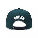 Boné Aba Reta New Era 9fifty Original Fit NBA Milwaukee Bucks - Snapback - Adulto - Foto 3