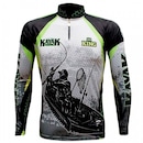 Camiseta Manga Longa de Pesca King Brasil Sublimada Kayak - Masculina - Foto 1