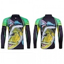 Camiseta Manga Longa de Pesca King Brasil KFF107 Sublimada - Masculina - Foto 3