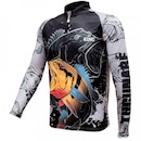 Camiseta Manga Longa de Pesca King Brasil Tucunaré Sublimada - Masculina - Foto 3