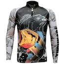 Camiseta Manga Longa de Pesca King Brasil Tucunaré Sublimada - Masculina - Foto 1