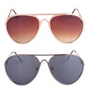 Kit Otto: 2 Óculos de Sol em Metal Monel® Aviador - Unissex - Foto 2