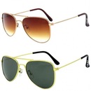 Kit Otto: 2 Óculos de Sol Clássicos OTTO em Metal Monel® Aviador - Unissex - Foto 1