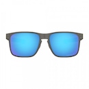 Óculos de Sol Oakley Holbrook Metal Matte Gunmetal Prizm Sapphire Polarized - Unissex - Foto 3