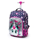 Kit Mochila de Rodinha - 20L + Estojo Spector Unicórnio - Infantil - Foto 4