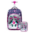 Kit Mochila de Rodinha - 20L + Estojo Spector Unicórnio - Infantil - Foto 1