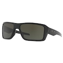 Óculos de Sol Oakley Double Edge Matte Black Lente Dark Grey - Unissex - Foto 1