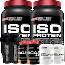 Kit 2x Iso Protein Bodybuilders - Baunilha 900g + 2x Creatina 100g + 2x BCAA 100g Tangerina + 2x Coqueteleira - Foto 1