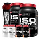 Kit 2x Iso Protein Mor 900g + 2x Creatina 100g + 2x BCAA 100g Tang + Coqueteleira - Bodybuilders - Foto 1