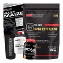 Kit Six Protein Bodybuilders 2kg Chocolate + BCAA + Creatina + Waxy Maize + Shaker - Foto 1