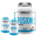 Kit Whey Protein 2kg Morango + BCAA 100g + Creatina 100g - BRN Foods - Foto 1