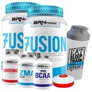 Kit 2x Whey Protein BRN Foods - Baunilha - 900g + BCAA + ZMA + Cromo + Coqueteleira + Porta Cápsula - Foto 1