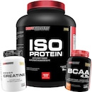 Kit Whey Protein Isolado Chocolate 2kg + BCAA 4.5 100g + Creatina 100g - Bodybuilders - Foto 1