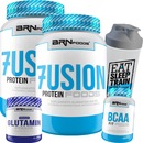 Kit BRN Foods 2x Whey Protein 900g Morango + 2x BCAA + 1x Glutamina + Coqueteleira - Foto 1