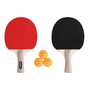 Kit Ping Pong Atrio: 2x Raquetes e 3x Bolas ES389 - Foto 5