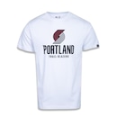 Camiseta New Era Plus Size Regular Manga Curta Portland Trail Blazers Logo - Masculino - Foto 1