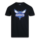 Camiseta New Era Plus Size Regular Manga Curta Charlotte Hornets Logo - Masculino - Foto 1