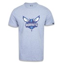 Camiseta New Era Plus Size Regular Manga Curta Charlotte Hornets Logo - Masculino - Foto 1