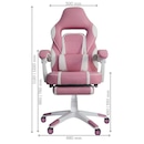 Conjunto Pelegrin Mesa Gamer Pelegrin PEL-008P + Cadeira Gamer Pelegrin PEL-3020 - Foto 4