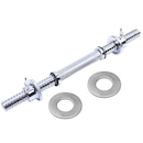 Barra Halter Maciça Yangfit Recartilhada com Rosca - 40cm - Foto 1