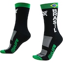 Meias Cano Médio Hupi Brasil Flag - 36 a 42 - Adulto - Foto 1