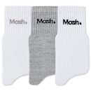 Kit de Meias Cano Curto Mash Algodão Esportiva - Adulto - 3 pares - Foto 1