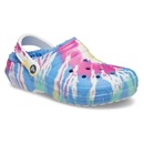 Sandália Crocs Classic Lined Tie Dye Clog Powder - Adulto - Foto 3