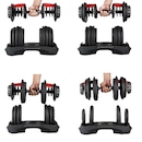 Halter Dumbbell Smart Gold Sports Multinível Ajustável até 24 Kg - Foto 3