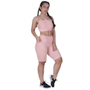 Bermuda Orbis Fitness com Bolso Jacquard Relevo - Feminina - Foto 3