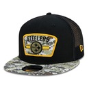 Boné Aba Reta New Era Pittsburgh Steelers 950 NFL 21 Salute Service - Snapback - Adulto - Foto 1