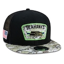 Boné Aba Reta New Era Seattle Seahawks 950 NFL 21 Salute Service - Snapback - Adulto - Foto 4