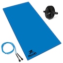 Kit Corda Pular Roda Abdominal  Colchonete Treino Muvin - Foto 1