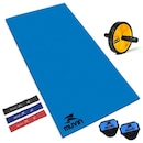 Kit Muvin com Roda Abdominal + Mini Band + Colchonete Eva - Foto 2