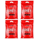 Kit Nutri Whey Isolado Concentrado Integralmedica - Morango - 907g - 4 unidades - Foto 1