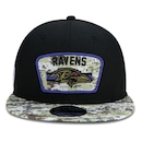 Boné Aba Reta New Era Baltimore Ravens 950 NFL 21 Salute Service - Snapback - Adulto - Foto 3