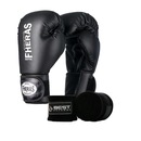 Kit Boxe Muay Thai Luvas Fheras + Bandagem 3 metros - Foto 1