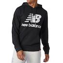 Blusão de Moletom com Capuz New Balance Stacked Logo Po - Masculino - Foto 1