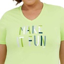 Camiseta Alto Giro Skin Fit Make It Fun - Feminina - Foto 3
